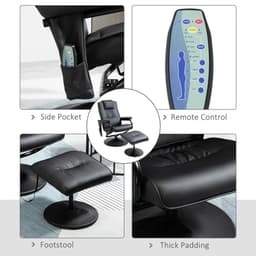 image-Freestanding Living Room Chair with High Density Cushion and Footrest Black
