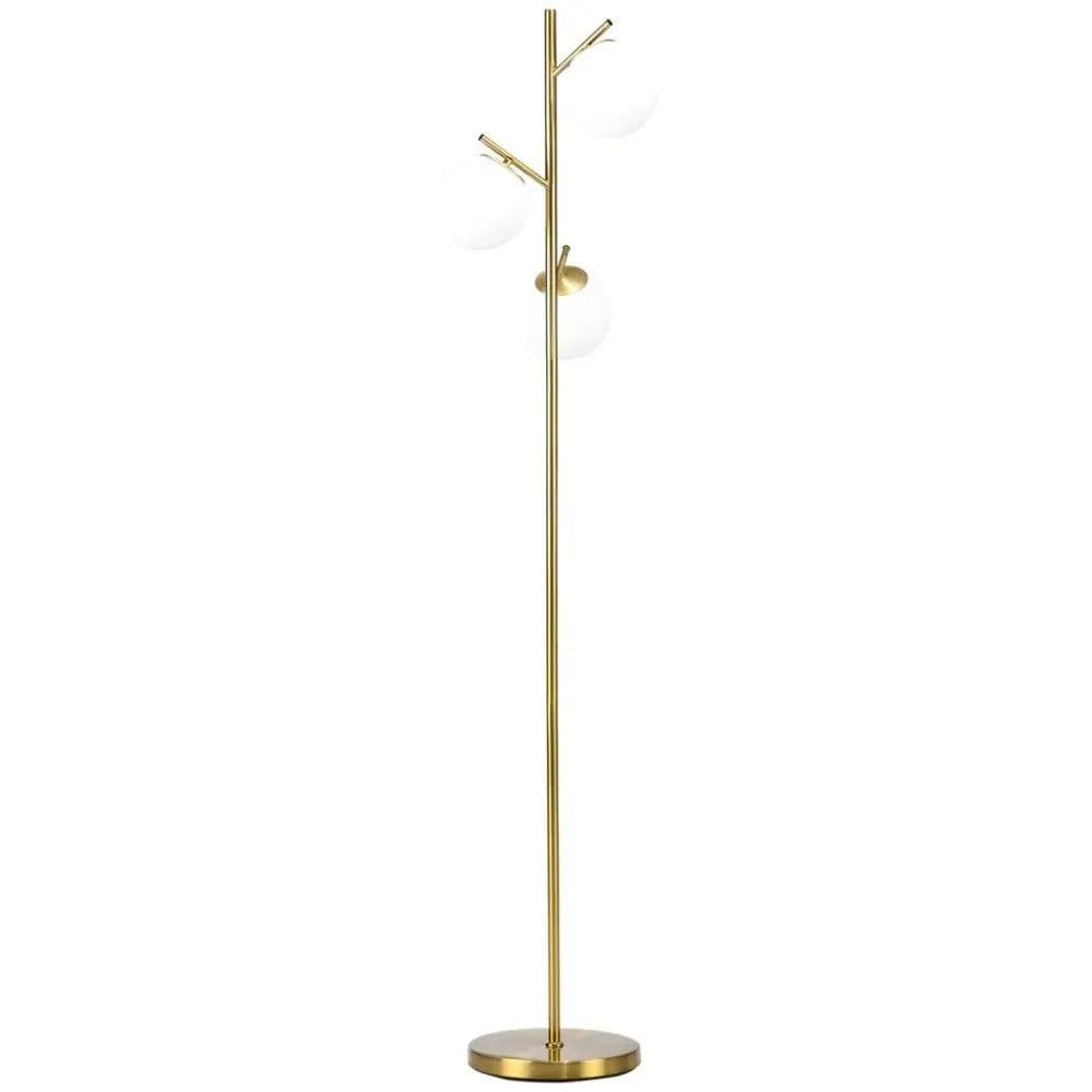 image-Modern Floor Lamp for Living Room Bedroom, 3 Light Tree Standing Lamp, Gold