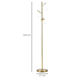 image-Modern Floor Lamp for Living Room Bedroom, 3 Light Tree Standing Lamp, Gold