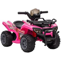 image-Kids Ride-on Four Wheeler ATV Car with Music for 18-36 months Pink