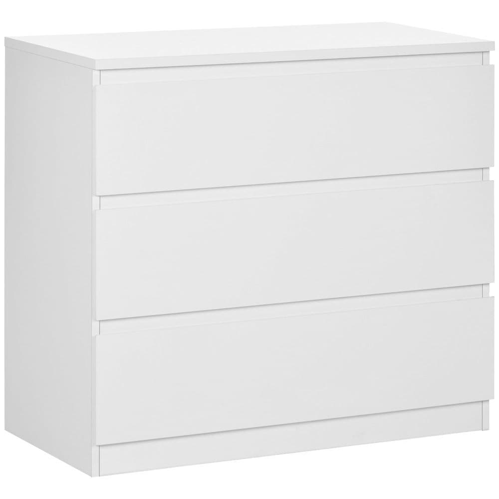 image-Chest of Drawers 3-Drawer Dresser Storage Organiser for Bedroom, White
