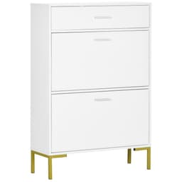 image-Modern Shoe Cupboard for Hallway w/ Flip Drawers 12 Pair Shoe Storage Organizer