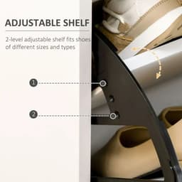 image-Modern Shoe Cupboard for Hallway w/ Flip Drawers 12 Pair Shoe Storage Organizer