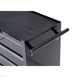 image-Steel 5-Drawer Tool Storage Cabinet Lockable w/ Wheels Handle 2 Keys Garage