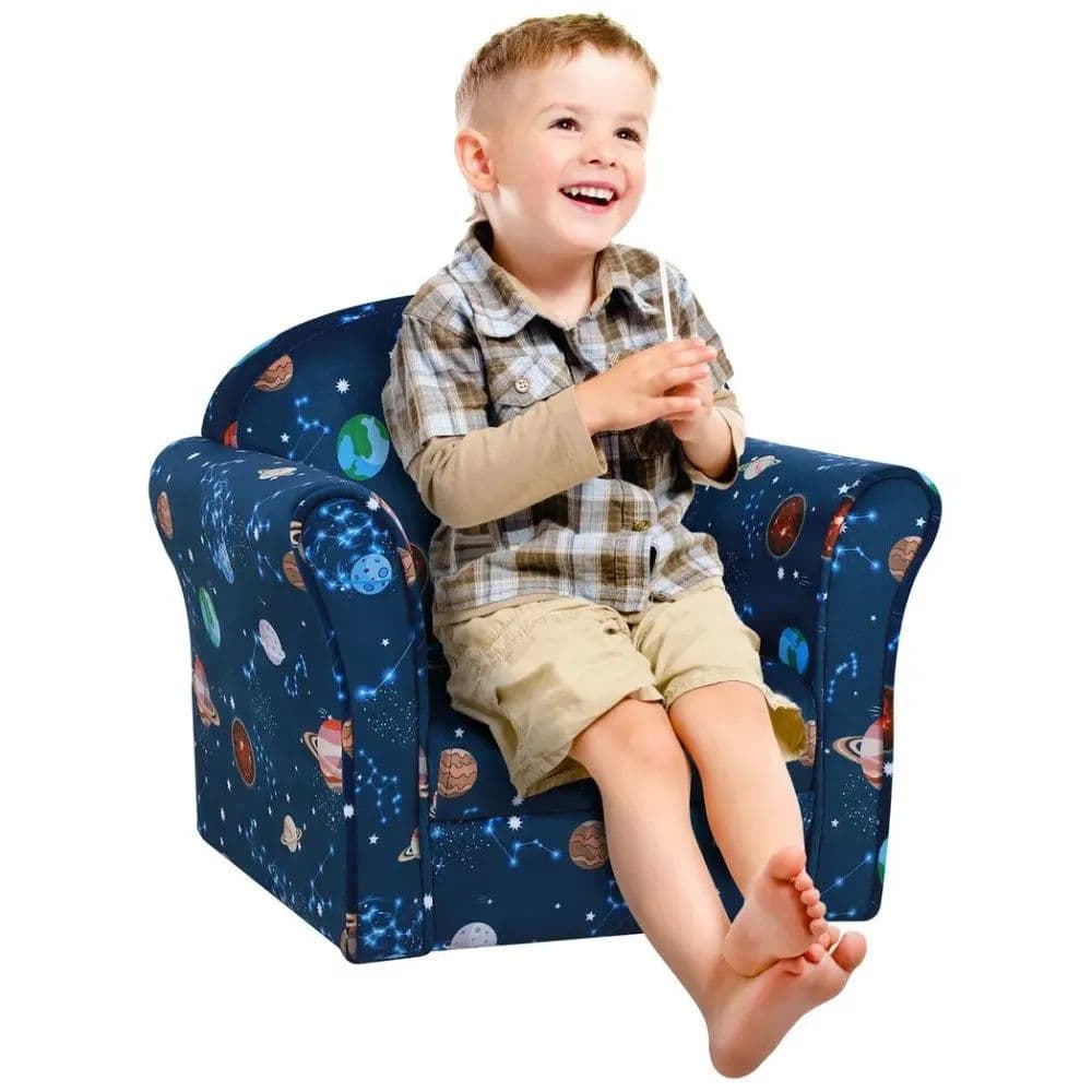 image-Children Kids Mini Sofa Armchair, Planet-Themed Chair, for Bedroom, Playroom
