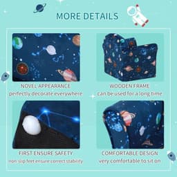 image-Children Kids Mini Sofa Armchair, Planet-Themed Chair, for Bedroom, Playroom