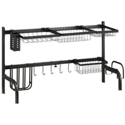 image-Space Saving Over The Sink Dish Drying Rack, 2 Tier Adjustable Dish Drainer