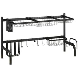 image-Space Saving Over The Sink Dish Drying Rack, 2 Tier Adjustable Dish Drainer
