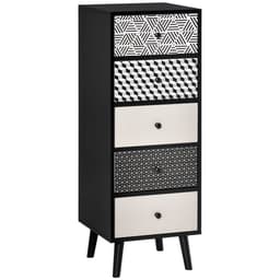 image-Chest of Drawers, 5 Drawer Dresser, Wooden Storage Cabinet Bedroom, Living Room