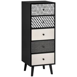 image-Chest of Drawers, 5 Drawer Dresser, Wooden Storage Cabinet Bedroom, Living Room