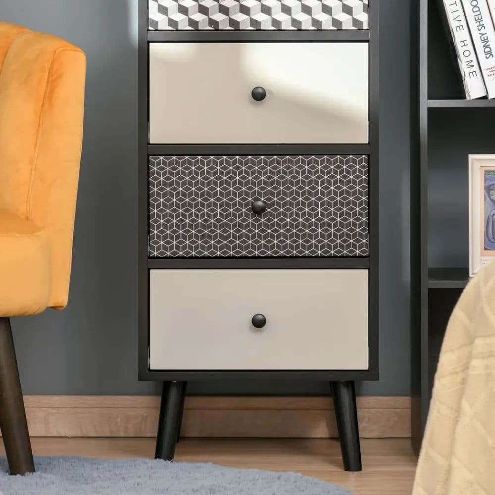 image-Chest of Drawers, 5 Drawer Dresser, Wooden Storage Cabinet Bedroom, Living Room