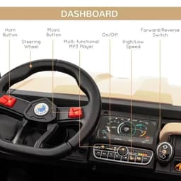 image-Two-Seater Kids Ride on Truck w/ Electric Bucket, Parental Remote - Yellow