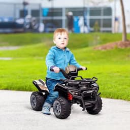 image-Kids Ride-on Four Wheeler ATV Car with Music for 18-36 months Black