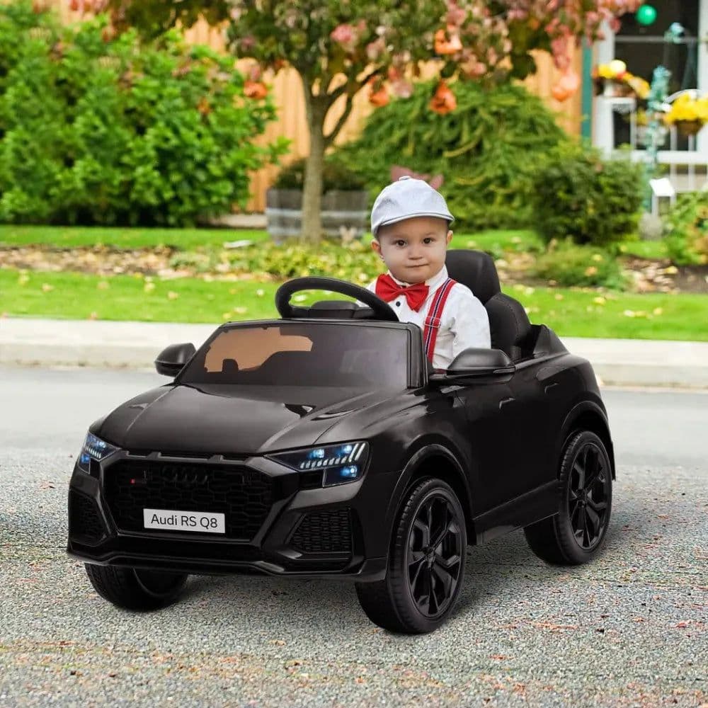 image-Audi RS Q8 6V Kids Electric Ride On Car Toy w/ Remote USB MP3 Bluetooth Black