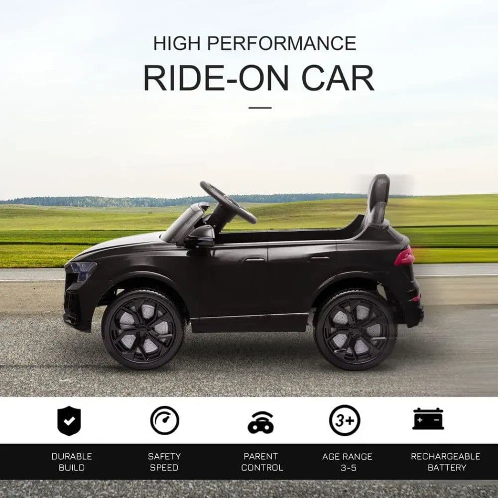 image-Audi RS Q8 6V Kids Electric Ride On Car Toy w/ Remote USB MP3 Bluetooth Black