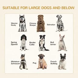 image-Dog Kennel Furniture End Table w/ Two Doors, Soft Cushion for Large Medium Dogs