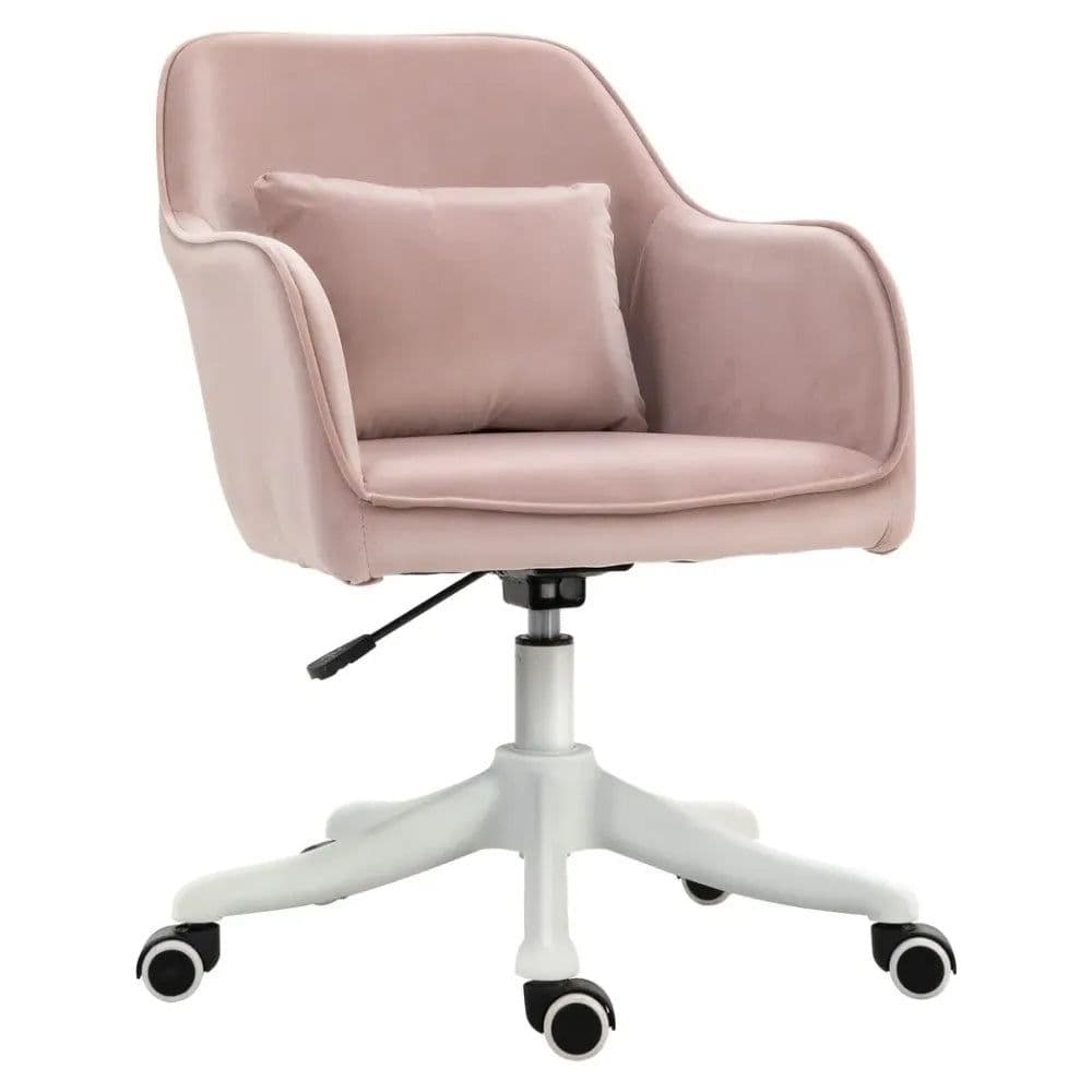 image-Office Chair with Rechargeable Electric Vibration Massage Lumbar Pillow, Wheels