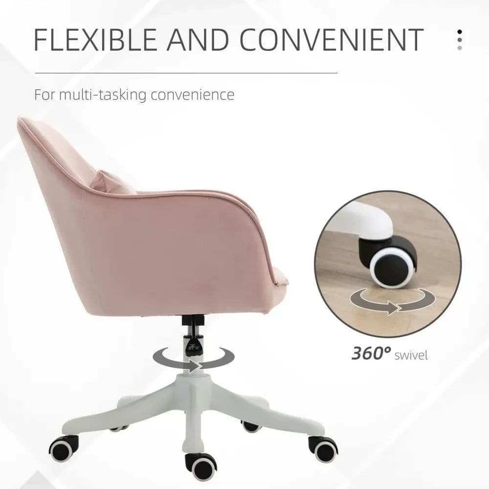 image-Office Chair with Rechargeable Electric Vibration Massage Lumbar Pillow, Wheels