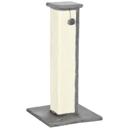 image-Cat Scratching Post 81cm Cat Scratcher w/ Natural Sisal Rope Hanging Ball Grey
