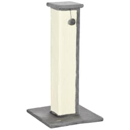 image-Cat Scratching Post 81cm Cat Scratcher w/ Natural Sisal Rope Hanging Ball Grey