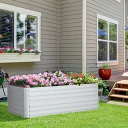 image-Raised Beds for Garden Galvanised Steel Outdoor Planters with Reinforced Rods