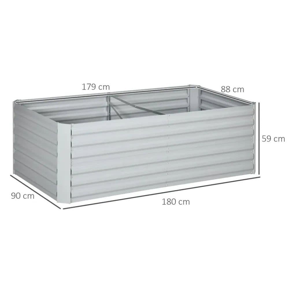 image-Raised Beds for Garden Galvanised Steel Outdoor Planters with Reinforced Rods