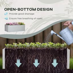 image-Raised Beds for Garden Galvanised Steel Outdoor Planters with Reinforced Rods