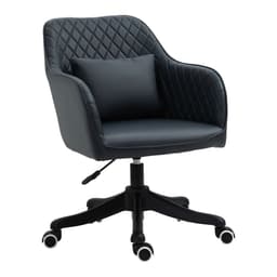 image-Office Chair with Rechargeable Electric Vibration Massage Lumbar Pillow, Wheels