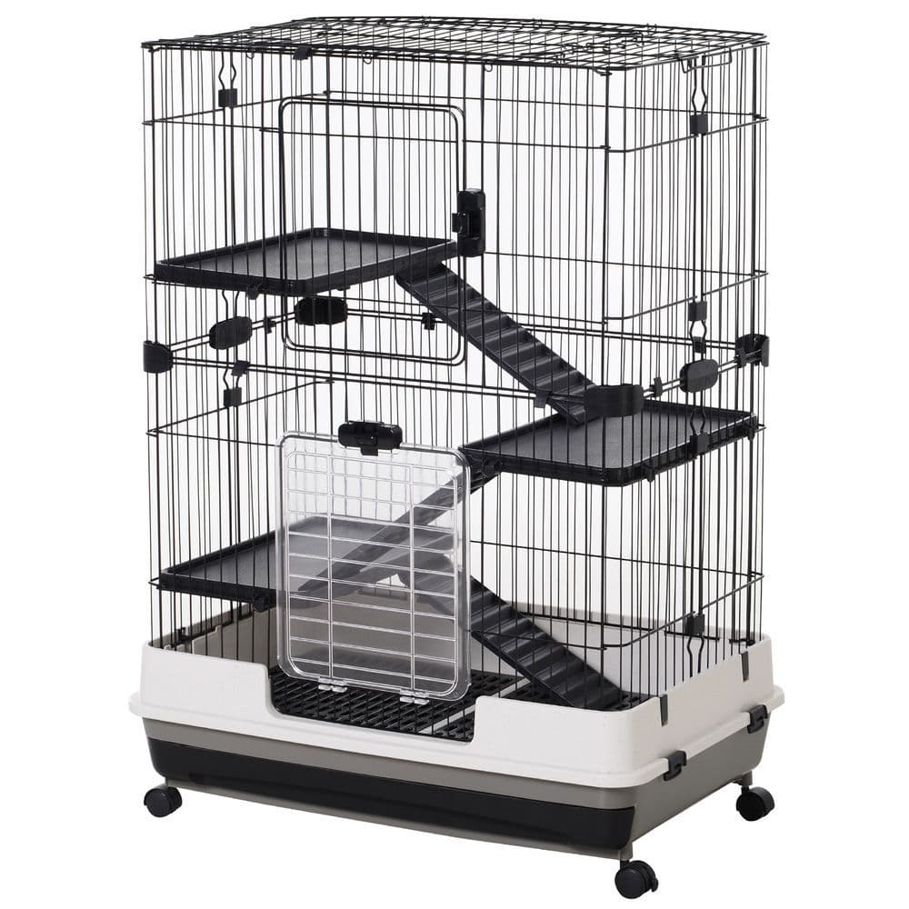 image-3 Tier Small Animal Cage Pet Play House for Rabbits Ferret Chinchilla W/ Ramp