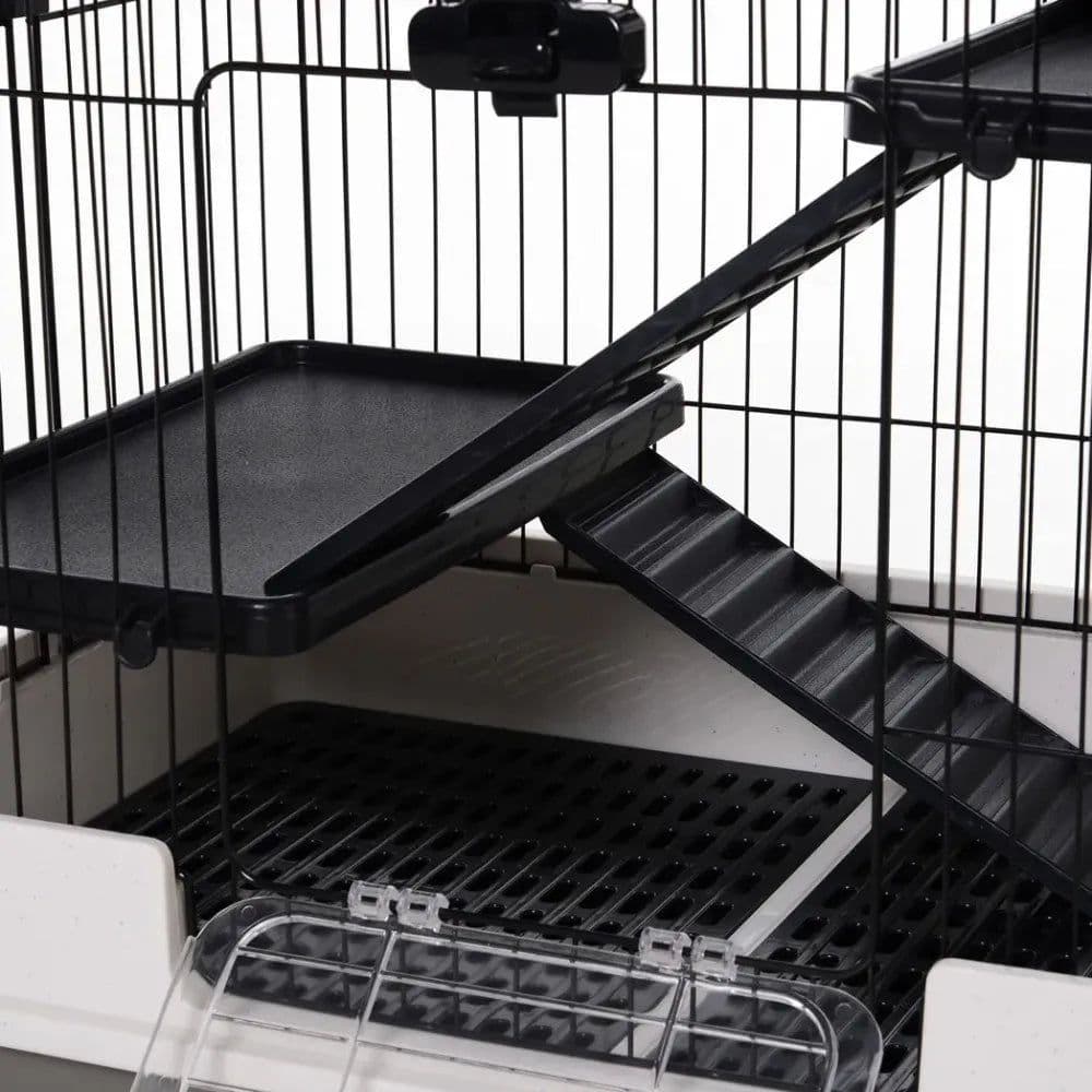 image-3 Tier Small Animal Cage Pet Play House for Rabbits Ferret Chinchilla W/ Ramp