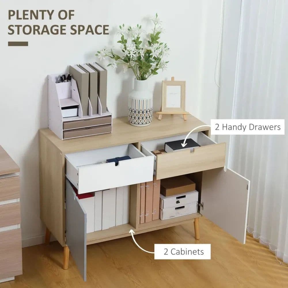 image-Sideboard Storage Cabinet Kitchen Cupboard with Drawers for Bedroom, Living Room