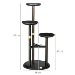 image-3 Tiered Plant Stand, Bamboo Plant Shelf for Indoor & Outdoor, Dark Walnut