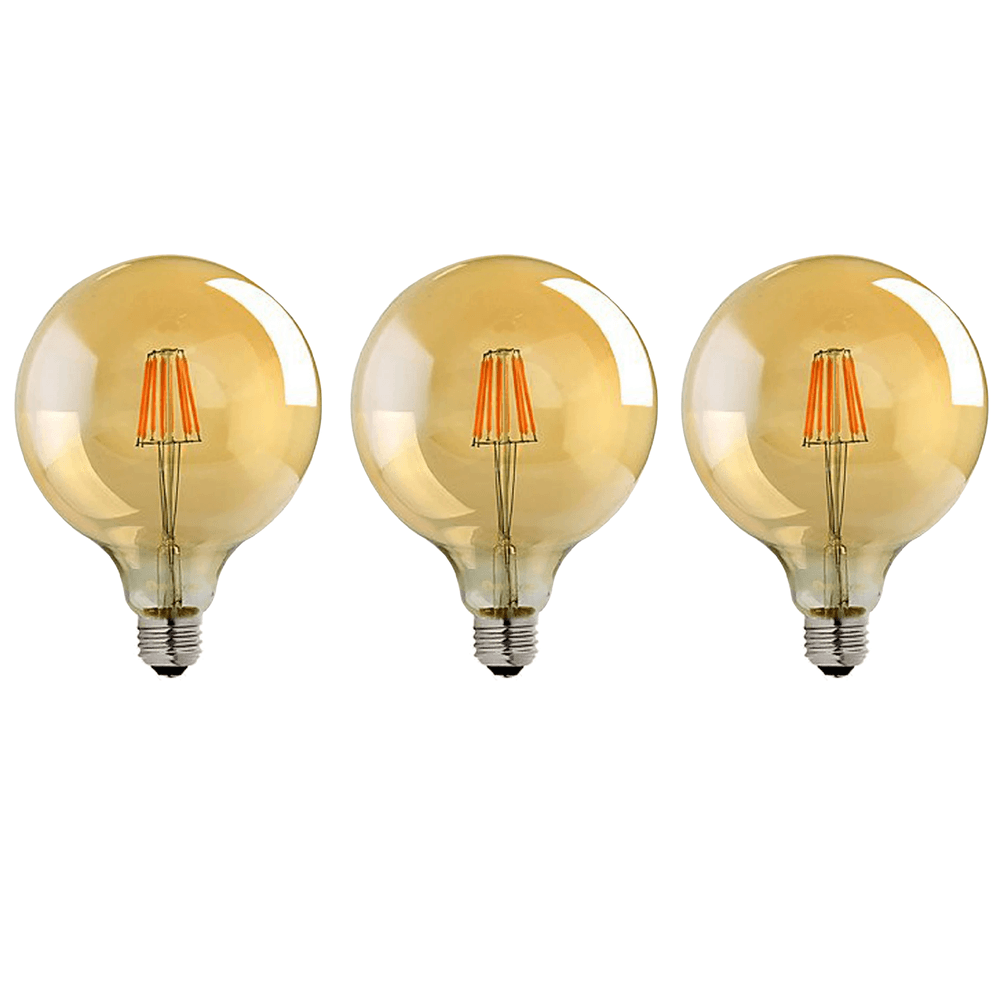 image-3 Pack E27 LED Edison Dimmable Vintage Amber Glass Warm white 2700K Light Bulbs
