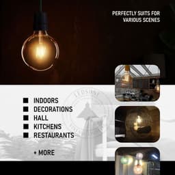 image-3 Pack E27 LED Edison Dimmable Vintage Amber Glass Warm white 2700K Light Bulbs
