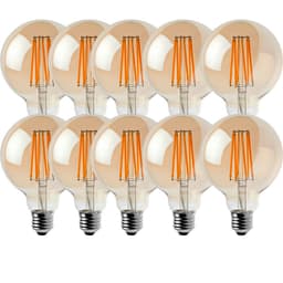 image-10 Pack E27 LED Edison Dimmable Vintage Amber Glass Warm white 2700K Light Bulbs