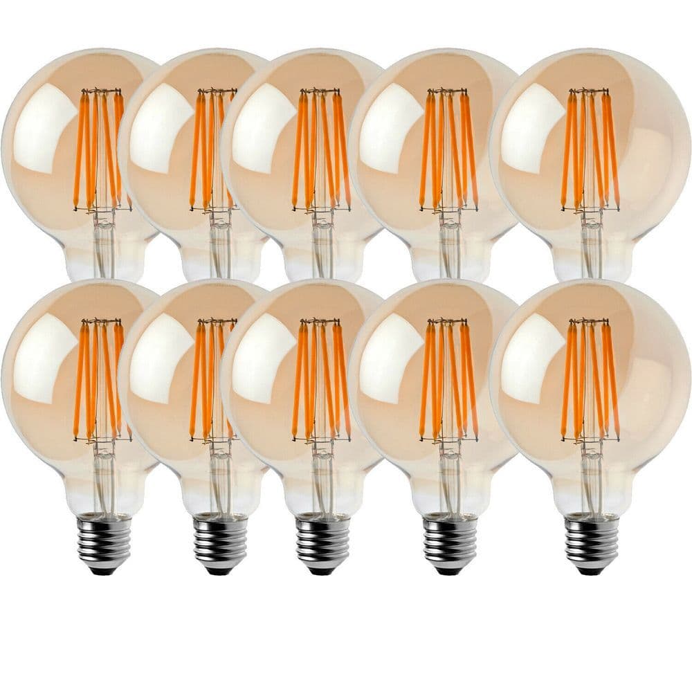 image-10 Pack E27 LED Edison Dimmable Vintage Amber Glass Warm white 2700K Light Bulbs