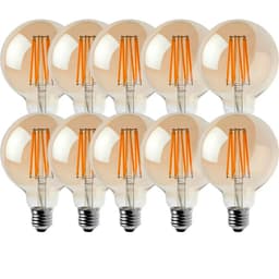 image-10 Pack E27 LED Edison Dimmable Vintage Amber Glass Warm white 2700K Light Bulbs