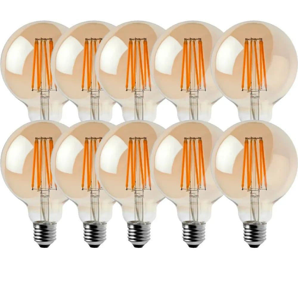 image-10 Pack E27 LED Edison Dimmable Vintage Amber Glass Warm white 2700K Light Bulbs