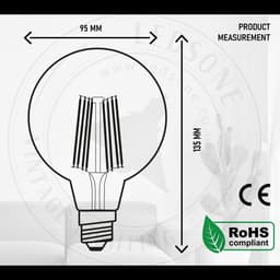 image-10 Pack E27 LED Edison Dimmable Vintage Amber Glass Warm white 2700K Light Bulbs