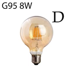 image-G95 E27 8W Edison Style LED filamen Globe shape Retro Vintage Amber bulb
