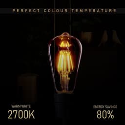 image-6Pack E27 LED Edison Dimmable Vintage Amber Glass Warm white 2700K Light Bulb