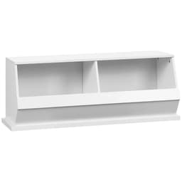 image-Storage Cabinet 2 Cube Storage Box for Living Room Play Room Bedroom, White