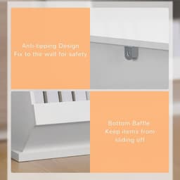 image-Storage Cabinet 2 Cube Storage Box for Living Room Play Room Bedroom, White