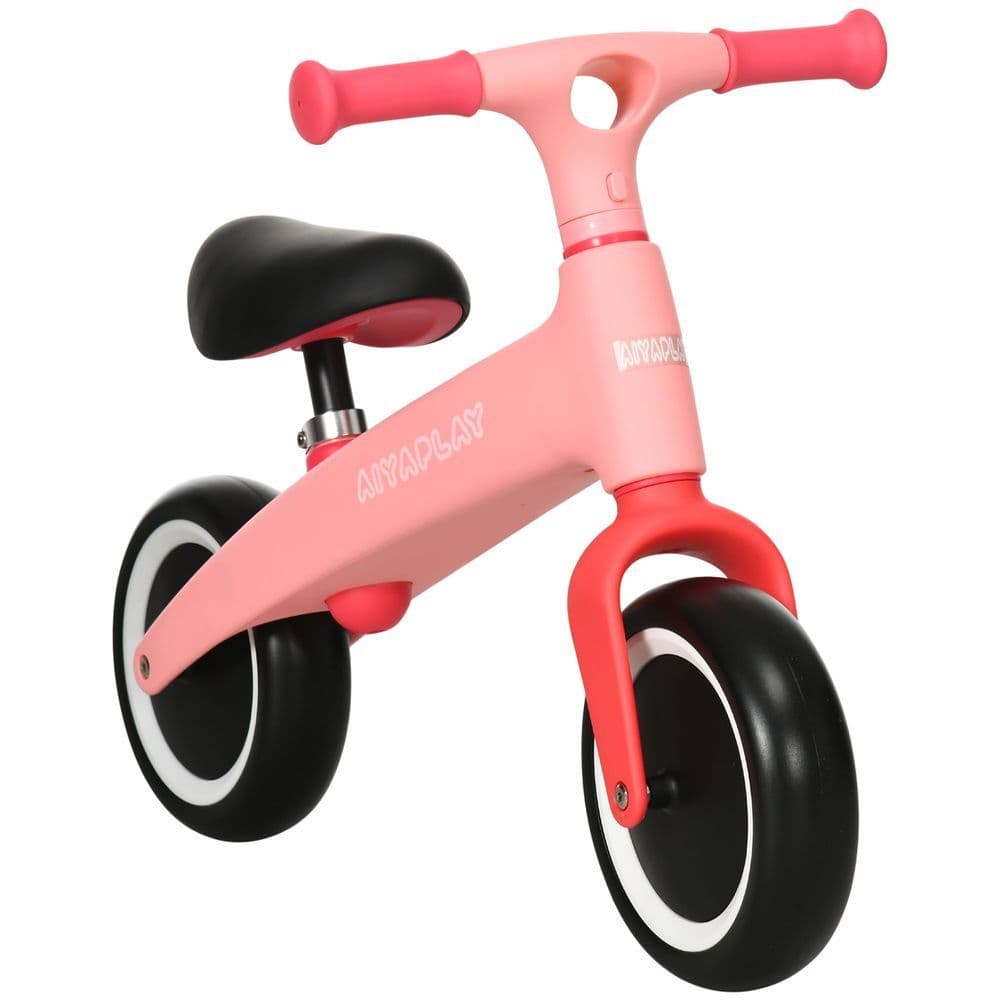 image-AIYAPLAY Baby Balance Bike, Children Bike Adjustable Seat, Wide Wheels - Pink