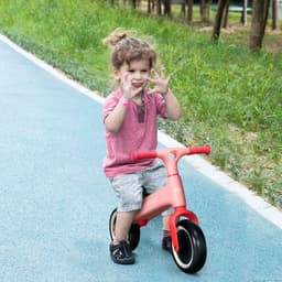 image-AIYAPLAY Baby Balance Bike, Children Bike Adjustable Seat, Wide Wheels - Pink
