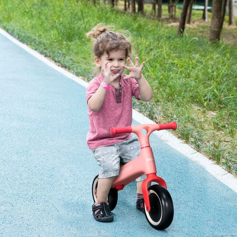 image-AIYAPLAY Baby Balance Bike, Children Bike Adjustable Seat, Wide Wheels - Pink