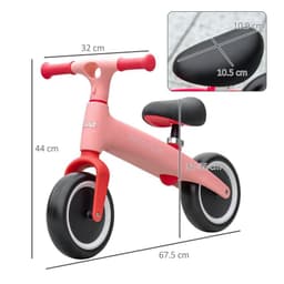 image-AIYAPLAY Baby Balance Bike, Children Bike Adjustable Seat, Wide Wheels - Pink