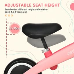 image-AIYAPLAY Baby Balance Bike, Children Bike Adjustable Seat, Wide Wheels - Pink