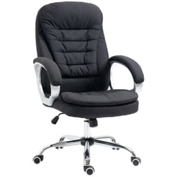 image-Executive Office Chair with 360� Swivel Wheels Armrests Adjustable Height Black