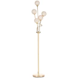 image-K9 Crystal Floor Lamp for Living Room, 5 Light Upright Standing Lamp, Gold